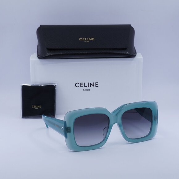 Final Price! Celine CL40263F 69B Blue/Grey Sunglasses - Picture 1 of 10